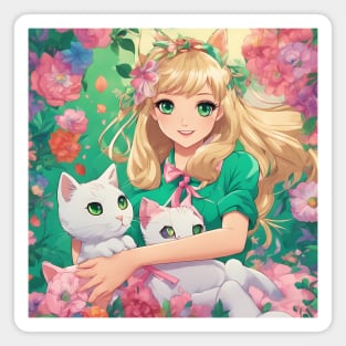 Anime girl grand adventure Cat's Eye Life Style Magnet